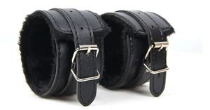 Esposas de Cuero Negras para Bondage y Sexo BDSM - Product Image 2