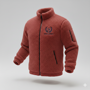 Men Hooded Sherpa <b>Lined</b> Digital Printing Autumn <b>Fleece</b> Pullover <b>Jacket</b> Warm Eco-Friendly Breathable 340g Outerwear Casual - Product Image 1