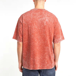 Camiseta Vintage Personalizada con Logotipo OEM 100% Algodón para Hombre, Lavado Ácido, Nuevo Diseño, Camisetas Personalizadas para Hombre con Lavado Ácido - Product Image 3