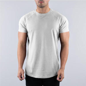 Camiseta de Manga Corta para Hombre, Corte Ajustado, Cuello Redondo, Color Sólido, Transpirable, Tejida, Informal, Color Granate - Product Image 2