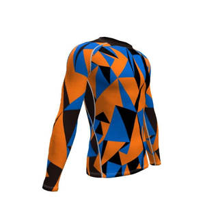<b>Mens</b> Geometric <b>Compression</b> Rash Guard Long Sleeve Athletic MMA Training Performance <b>Shirt</b> - Product Image 4