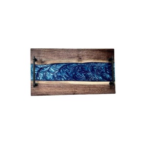 ถาดเสิร์ฟผลไม้เรซิ่นไม้ขนาดสั่งทำ งานฝีมือคุณภาพสูง งานแฮนด์เมดคุณภาพดี สำหรับจัดเก็บและเสิร์ฟอาหารในครัวเรือน - Product Image 1