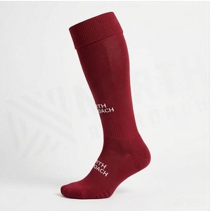 North Approach <b>Knee</b> <b>High</b> <b>Socks</b> Red Breathable Soccer Football <b>Socks</b> for Adults Regular Style Letter Print - Product Image 3