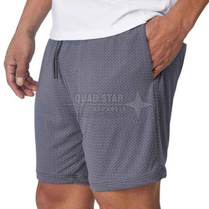 บริการ OEM ขายส่ง กางเกงบาสเก็ตบอลตาข่ายสีพื้นแบบกำหนดเอง กางเกงบาสเก็ตบอลตาข่ายรุ่นใหม่สำหรับผู้ใหญ่ - Product Image 2