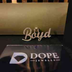 Hip Hop Lab Grown Diamond <b>Brass</b> BAYD Pendant Stainless Steel 3CT for Every Occasion and Gift - Product Image 2
