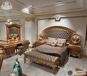 Juego de Muebles para Recámara Principal con Temática Platino, Colección Imperial Crown Classic, Acabado Plateado de Última Generación, Suite de Lujo - Product Image 6