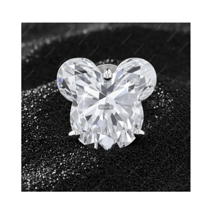 Pendientes de Botón de Plata de Ley 925 Chapados en Oro Fino con Diamante Cultivado en Laboratorio de 0.50ct DEF VVS VS con Certificación GIA IGI, Regalo para Él y Ella - Product Image 1