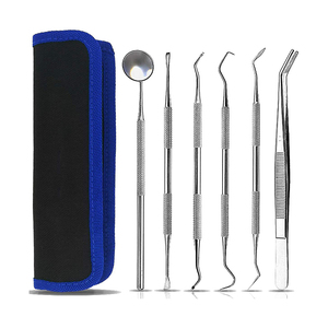 Dental <b>Cleaning</b> <b>Tools</b> Kit Stainless Steel Plaque Remover <b>Teeth</b> Scraper Dental Hygiene Set Professional Oral Care <b>Tool</b> - Product Image 1