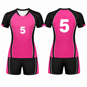 Conjunto de Uniforme de Voleibol Personalizado Sublimado en Poliéster para Mujer, Jersey Transpirable de Manga Corta, Pantalones Cortos con Cintura Elástica y Cuello Redondo, Estilo Deportivo - Product Image 2
