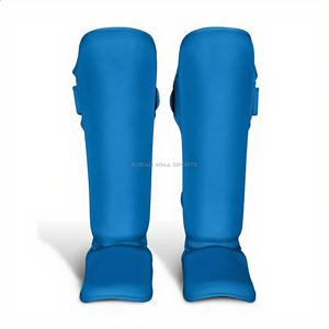 BURAQ MMA SPORTS - Espinilleras de Entrenamiento de Muay Thai, Modelo BRA-SHIN de Cuero PU, Color y Logotipo Personalizables para Protección en Boxeo y MMA - Product Image 1