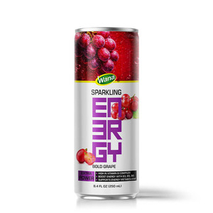 Bebida Energética Sparkling Energy con Sabor a Uva Intensa, Lata de Aluminio de 250 ml, Electrolitos, Lista para Beber, Paquete de 24, Marca Privada OEM - Product Image 1