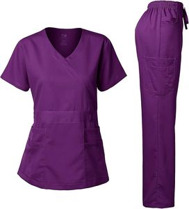 Ensemble de tenues médicales unisexe en coton à séchage rapide et confortable 2025 pour infirmières, avec détection d'aiguilles, pour hôpitaux dentaires, en tissu tissé - Product Image 5