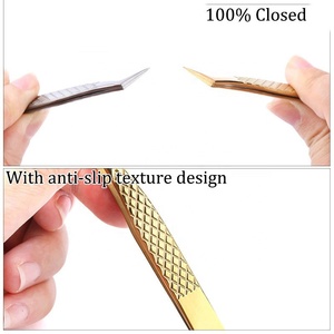 Pince à cils droite de précision, outil d'extension de cils antistatique en acier inoxydable, produits de beauté - Product Image 5