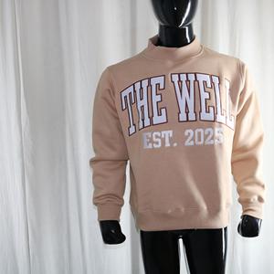 Sudadera THE WELL con cuello simulado, 450 GSM, bordado con nombre personalizado, corte holgado, 100% algodón, felpa francesa. - Product Image 5