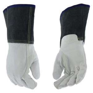 Welding <b>Gloves</b> Cow Split Leather Heat Resistance Work <b>Gloves</b>/ Cowhide Leather Safety Welding <b>Gloves</b> Double Palm Heavy Duty - Product Image 1