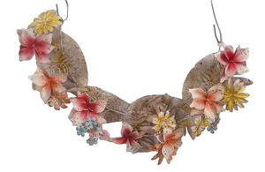 Guirlande décorative créative à suspendre pour la maison, bouquet de fleurs en métal, décorations de Noël, feuilles en métal faites à la main - Product Image 3