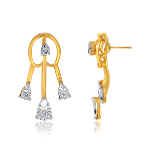 Pendientes de Diamantes de Corte Pera en Oro Amarillo Prime Glory, Pendientes de Lujo para Mujer con Diamantes Naturales, Joyería para Bodas - Product Image 3