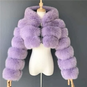 Manteau à capuche en fausse fourrure pour femme, chaud et doux, veste d'extérieur tendance pour l'hiver, vente en gros - Product Image 3