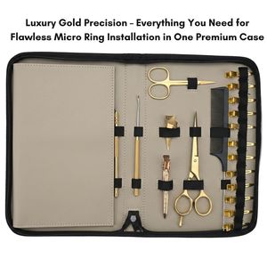Kit d'outils professionnels pour extensions de cheveux : pinces métalliques, ciseaux, peigne, crochets, boucles, outils d'installation et de retrait - Product Image 5