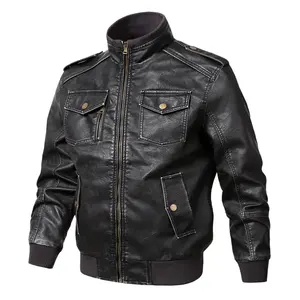 Veste en cuir de haute qualité pour hommes, style urbain, couleur personnalisable, 100 % cuir, modèle 2026, en vente - Product Image 2