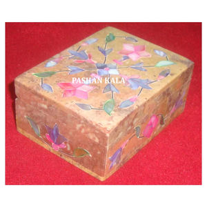 Cajas de Joyería Rectangulares de Piedra Jabonosa Natural con Incrustaciones de Nácar para Decoración del Hogar y Anillos de Boda, Fabricante - Product Image 2