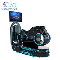 Nuevo diseño negro motocicleta Vr Simulador de coche de carreras montar simulador de realidad Virtual juego de conducción Vr Equipo de Motocicleta