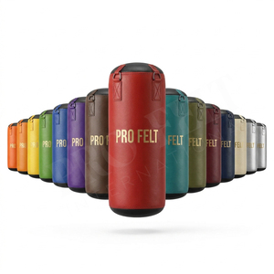 Premium Quality Leather Free Standing Punching Bag for Boxing MMA Kickboxing Fitness Training Stable Base Screen Printed Logo - Product Image 1