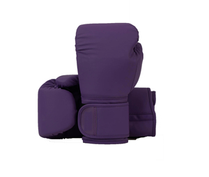 Purple Boxing Gloves Full Finger PU Leather <b>Velcro</b> Closure Breathable Adult Training for martial arts and boxing - Product Image 2