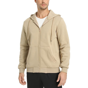 Sudadera con capucha y cremallera para hombre, forro polar, chaqueta con capucha cálida, ropa informal de calle, ropa de abrigo - Product Image 1