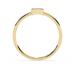 Anillos Apilables Clásicos y Sencillos de Oro Sólido de 14K con Diamantes Cultivados en Laboratorio CVD HPHT de Corte Baguette para Uso Diario - Product Image 5
