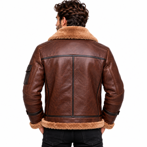 <span class=keywords><strong>Veste</strong></span> d'<span class=keywords><strong>aviateur</strong></span> d'hiver pour homme avec plusieurs poches, manches longues, style décontracté, vente en gros d'usine - Product Image 3