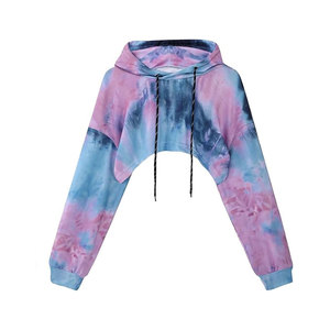 Sudaderas cortas de color sólido para mujer, ropa de invierno, venta directa de fábrica, transpirables, antipilling, para mujer - Product Image 1