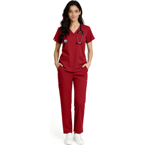 Conjunto de Uniformes Médicos para Mujer, Elástico en 4 Direcciones, Transpirable, que Absorbe la Humedad, Estilo Jogger - Product Image 1