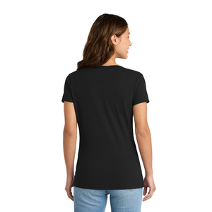 Camiseta de Cuello en V para Mujer, la Más Popular, Clásica, de Algodón Suave, Manga Corta, Informal, con Logotipo Personalizado, OEM, ODM, Venta al Por Mayor de Fábrica - Product Image 3