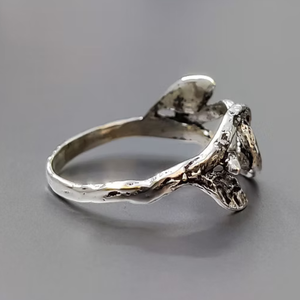 Bague bohème en argent sterling 925, design inspiré des plantes, faite à la main, bijoux unisexes à porter au quotidien - Product Image 4