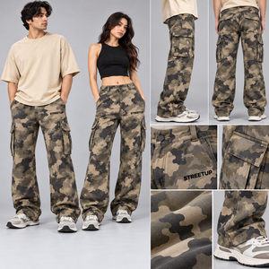 Pantalones Cargo de Camuflaje Ligeros para Hombre, Estilo Casual, Moda Urbana, Multibolsillos, para Exteriores, OEM - Product Image 2