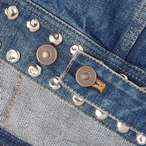 Wholesale OEM Service Customized Design Men's Denim <b>Jacket</b> with Front Logo Eco-Friendly & Breathable Loose Fit - Product Image 4