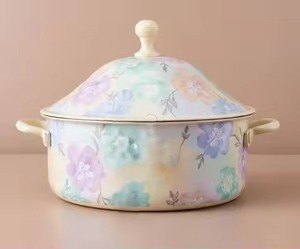 Olla árabe para guisos, color azul real con adornos florales dorados, para mantener la comida caliente, ideal para la mesa de Ramadán y como regalo para Eid. - Product Image 4