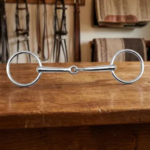 Mors à étrier articulé simple en acier inoxydable pour l'équitation et l'entraînement équestre - Product Image 5
