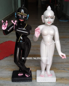 สวยหินอ่อนลอร์ด Radha กฤษณะรูปปั้น - Product Image 2