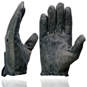 Samroz Sports Men's Cowhide Leather Gauntlet Motorcycle Hand <b>Gloves</b> - Product Image 4