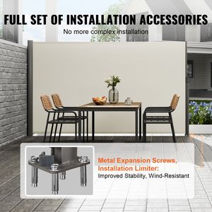 Tenda da Sole Retrattile in Alluminio per Patio 63FT X 118FT con Telo in Poliestere Impermeabile da 280g e Materiale PC - Product Image 4