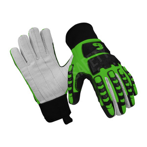 ถุงมือช่าง ผ้าคอร์ดูรอย ทนความร้อน ถุงมือป้องกันเพื่อความปลอดภัยในการทำงาน ยาง TPR ฉีดขึ้นรูป ทนแรงกระแทก ข้อมือหนัง สำหรับงานช่าง - Product Image 3