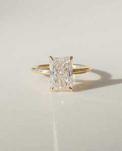 แหวนเพชรทรงเรเดียนท์คัทคุณภาพสูง ทองคำแท้ 14k น้ำหนัก 3.01 กะรัต เพชรเพาะเลี้ยง เหมาะสำหรับงานแต่งงาน งานเลี้ยง หรือเป็นของขวัญแทนใจสำหรับคนรัก - Product Image 1