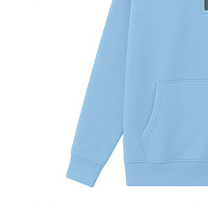 Sudadera con capucha para mujer, de color liso, de forro polar, de manga larga, transpirable, con diseño de bolsillo, para otoño - Product Image 2