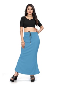 Jupe crayon pour femme à taille élastique, couleur unie, avec cordon de serrage, longueur cheville, style décontracté, tissu en spandex et polyester - Product Image 1