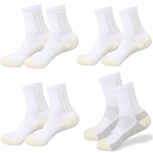 Men's Crew <b>Socks</b> Anti-Slip <b>Silicone</b> Geometric Pattern Spandex/Nylon Breathable Quick Dry Knitted Football Soccer Workout Autumn - Product Image 2
