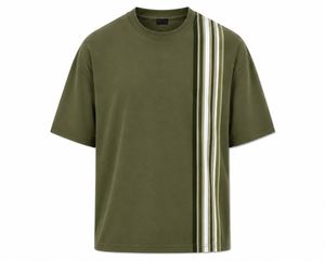T-shirt en tricot à col rond et manches courtes pour homme, logo sur le devant, coupe classique, style décontracté, couleur bleue, respectueux de l'environnement - Product Image 4