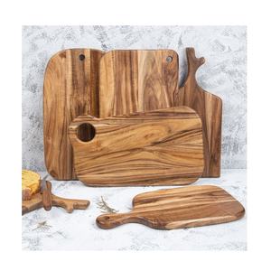 Tabla de cortar de madera de Acacia personalizada clásica hecha a mano, tabla de cortar de madera para cocina y Hotel al por mayor - Product Image 5