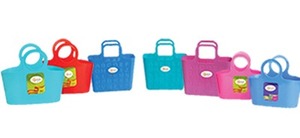 Cestas de Compras Apilables de Alta Calidad con Asas Dobles, Plástico PE, Diseño Moderno Multiusos para Fácil Transporte - Product Image 3